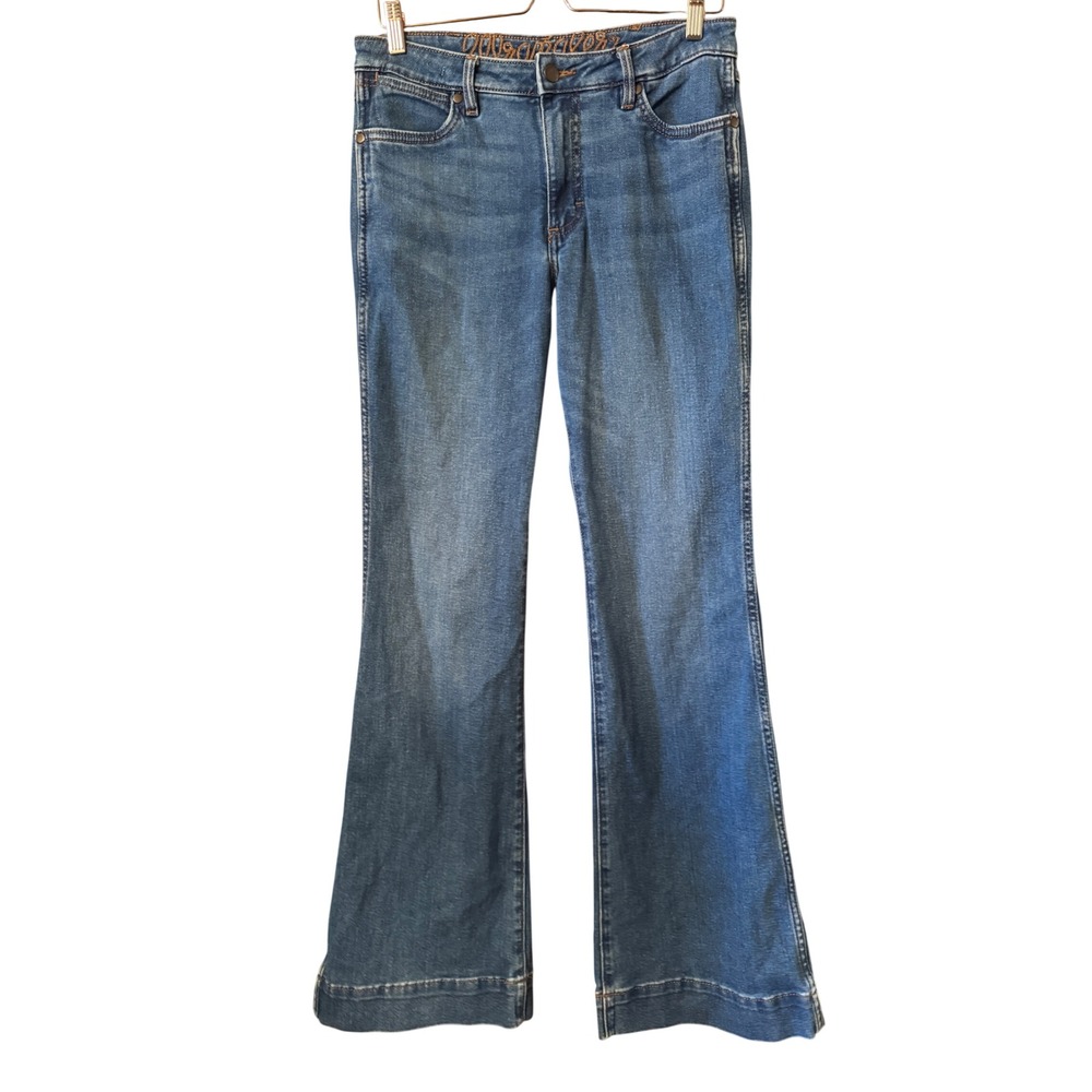 Wrangler Retro Jeans 28x34 Blue Flare High Rise Trouser Western Cowgirl
